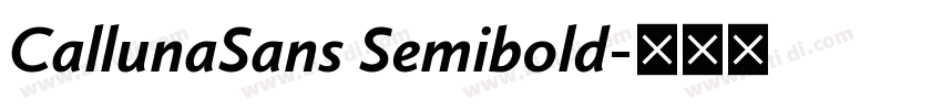 CallunaSans Semibold字体转换